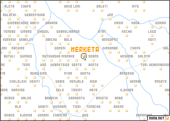 map of Merkʼeta