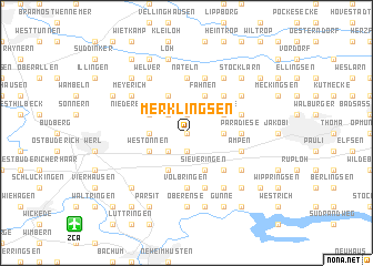 map of Merklingsen