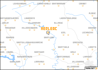 map of Merléac