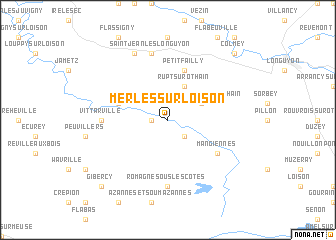 map of Merles-sur-Loison