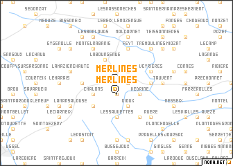 map of Merlines