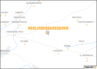 map of Merlino-Voskresenka