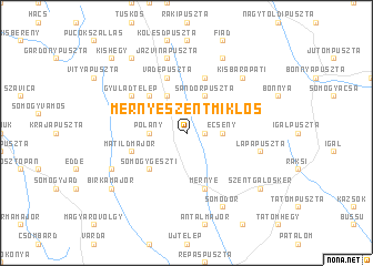 map of Mernyeszentmiklós