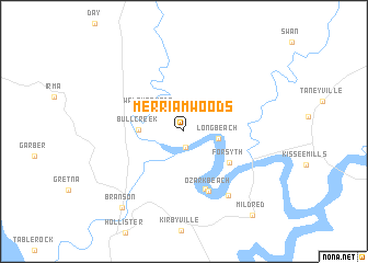 map of Merriam Woods