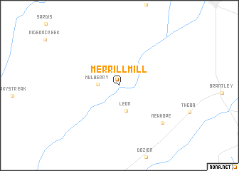 map of Merrill Mill