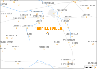 map of Merrillsville