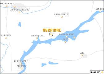 map of Merrimac