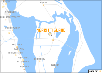 map of Merritt Island