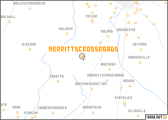 map of Merritts Crossroads