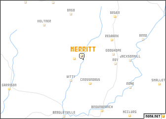 map of Merritt