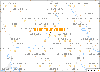 map of Merry-sur-Yonne