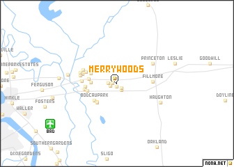 map of Merrywoods