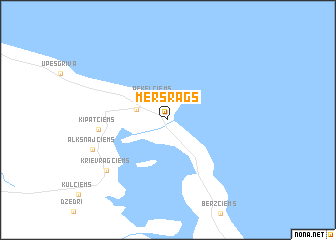 map of Mērsrags