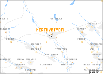 map of Merthyr Tydfil