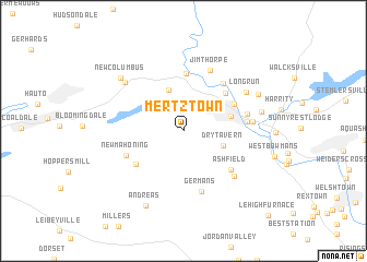 map of Mertz Town