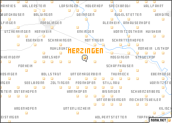 map of Merzingen