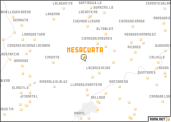 map of Mesa Cuata