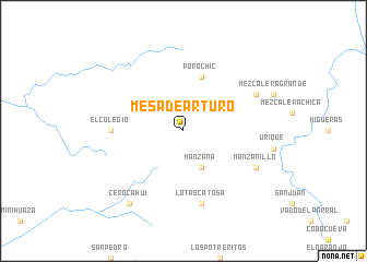 map of Mesa de Arturo