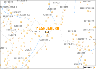 map of Mesa de Aura