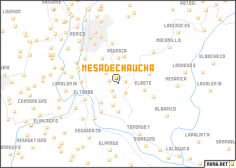 map of Mesa de Chaucha