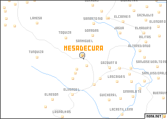 map of Mesa de Cura