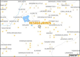 map of Mesa de Jaimes