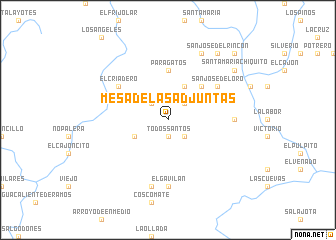map of Mesa de las Adjuntas