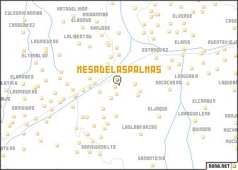 map of Mesa de Las Palmas