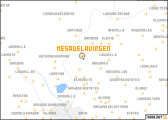 map of Mesa de la Virgen