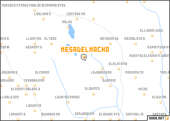 map of Mesa del Macho