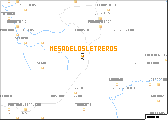 map of Mesa de los Letreros