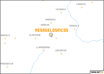 map of Mesa de los Ricos