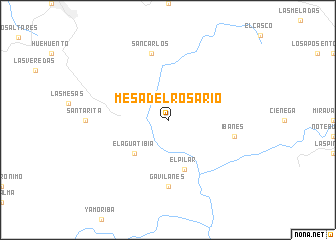 map of Mesa del Rosario