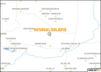 map of Mesa del Solorio
