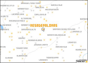 map of Mesa de Palomas