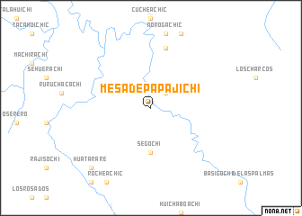 map of Mesa de Papajichi