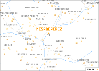 map of Mesa de Pérez