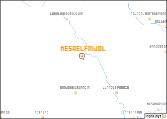 map of Mesa El Frijol