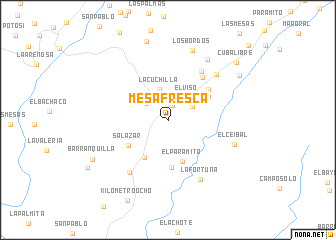 map of Mesa Fresca