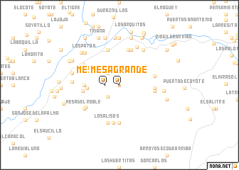 map of Mesa Grande