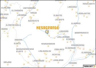 map of Mesa Grande