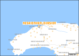 map of Mesaíon Karlovásion