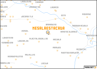 map of Mesa La Estacada