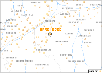 map of Mesa Larga