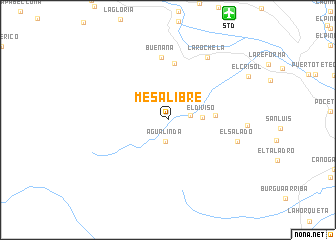 map of Mesa Libre
