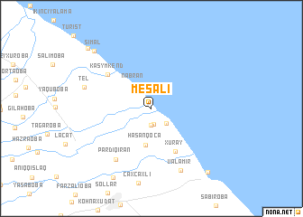 map of Meşǝli