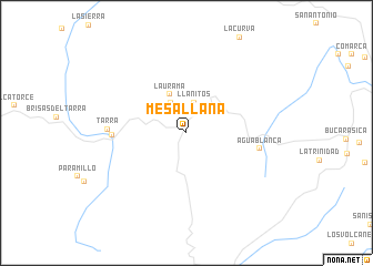 map of Mesa Llana