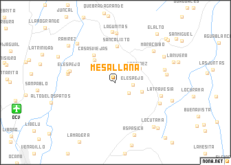 map of Mesa Llana