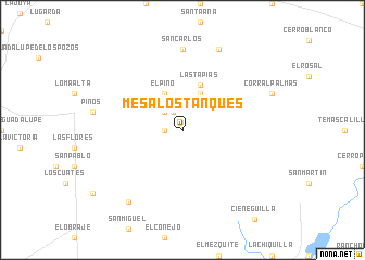 map of Mesa Los Tanques