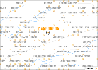 map of Mésandans